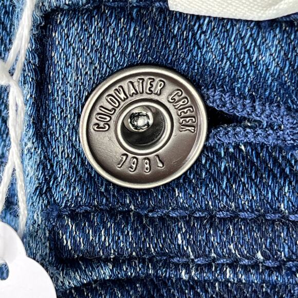 Coldwater Creek Classic Fit Jeans Stretchy High Rise Denim Size 8 Dark Wash - Picture 4 of 9